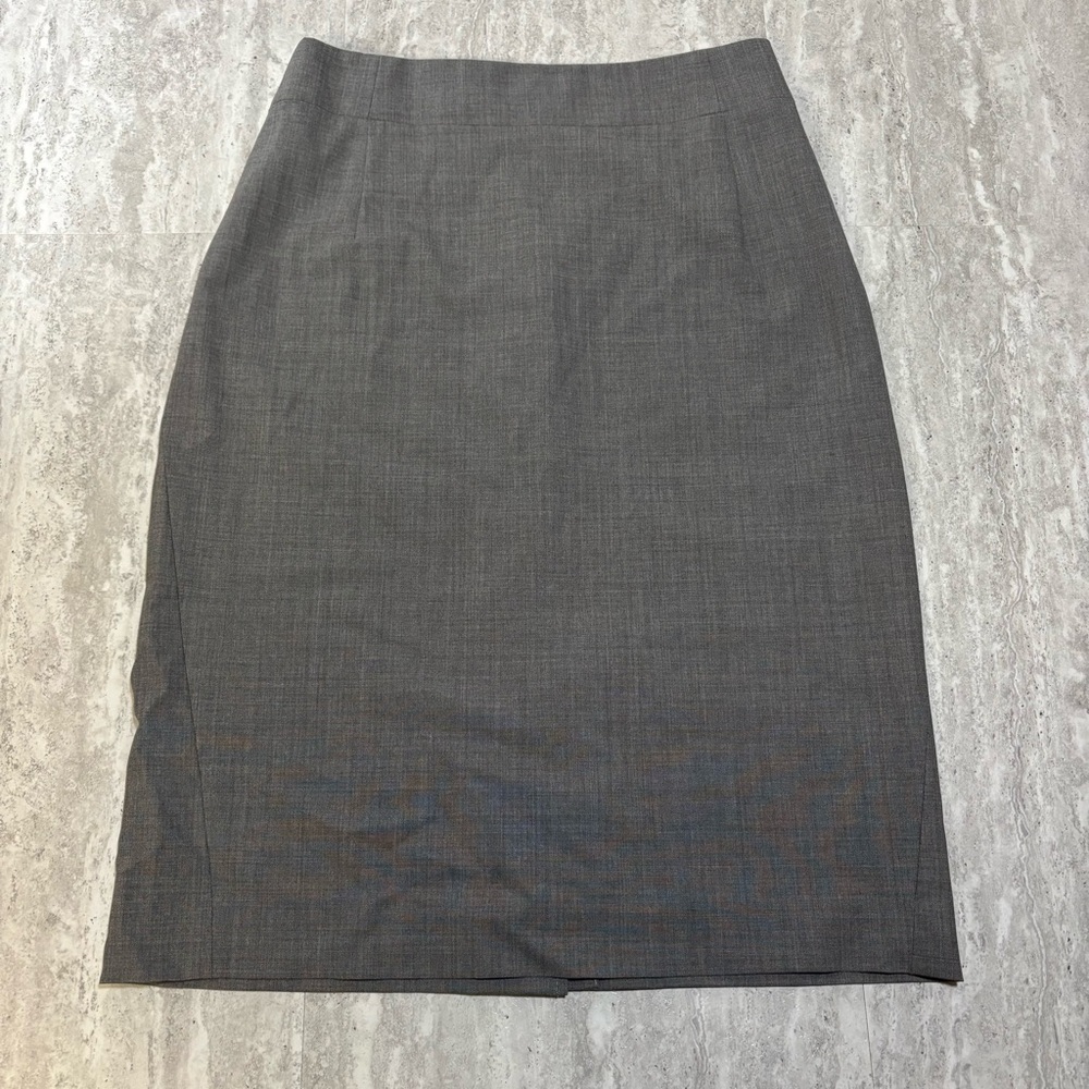 Theory Gray Wool Pencil Skirt Size 4